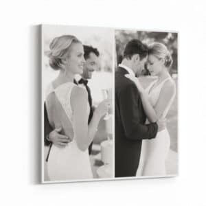 2 Photo Collage Square Canvas