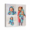 3 Photo Collage Square Canvas